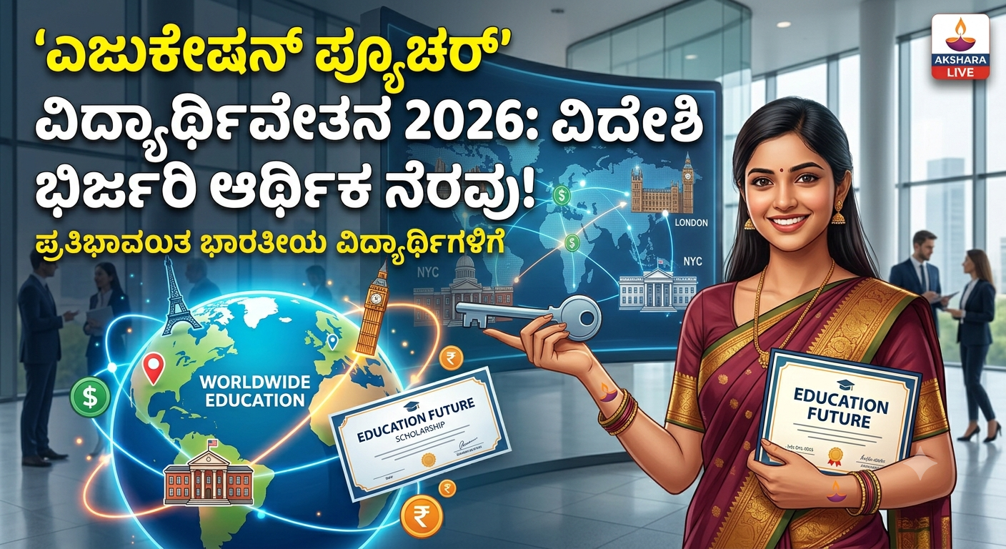 ಪ್ರತಿಭಾವಂತ ಭಾರತೀಯ ವಿದ್ಯಾರ್ಥಿಗಳಿಗೆ ‘ಎಜುಕೇಷನ್‌ ಪ್ಯೂಚರ್’ ವಿದ್ಯಾರ್ಥಿವೇತನ 2026: ವಿದೇಶಿ ಶಿಕ್ಷಣಕ್ಕೆ ಸಿಗಲಿದೆ ಭರ್ಜರಿ ಆರ್ಥಿಕ ನೆರವು!